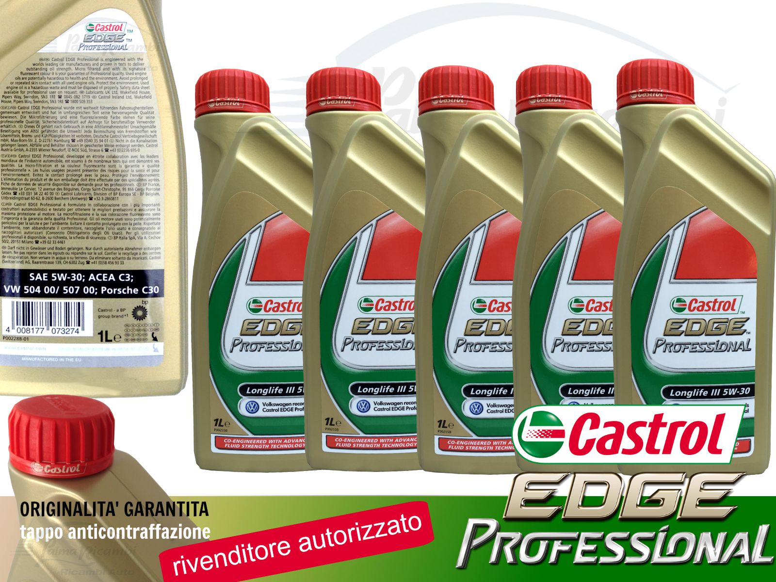5 L DI ENGINE OIL CASTROL EDGE (SLX) PROFESSIONAL LONGLIFE III 5W-30 VW ...